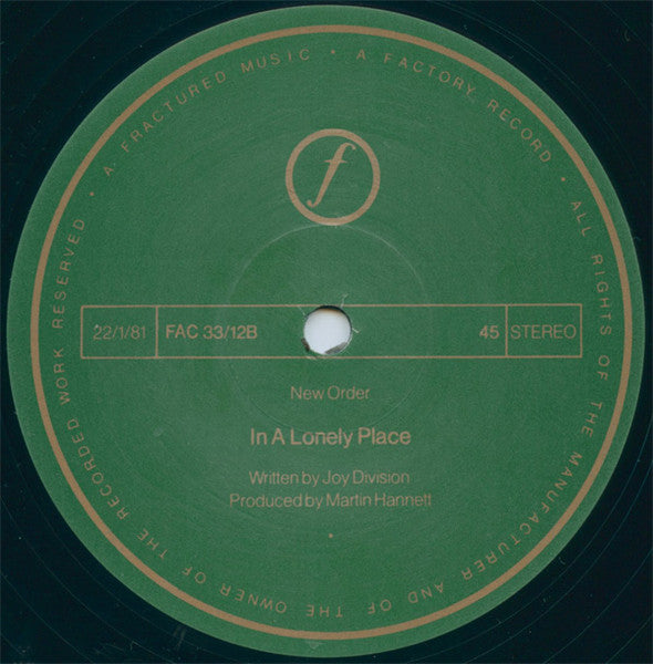 New Order : Ceremony (12", Single, Gre)