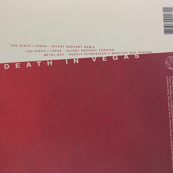 Death In Vegas - You Disco I Freak Remixes / Metal Box Rework — back sleeve