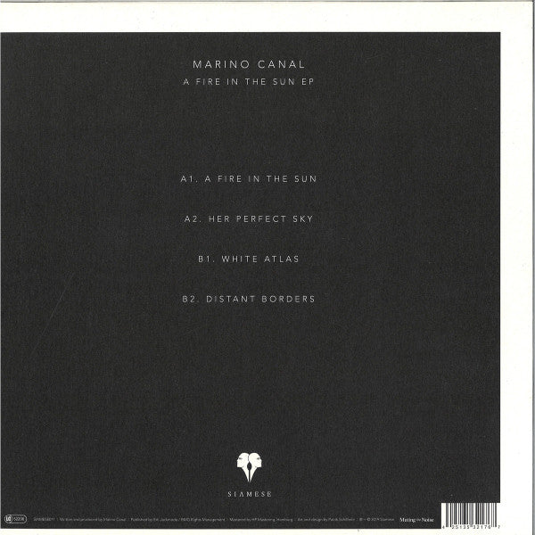 Marino Canal - A Fire In The Sun EP — back sleeve