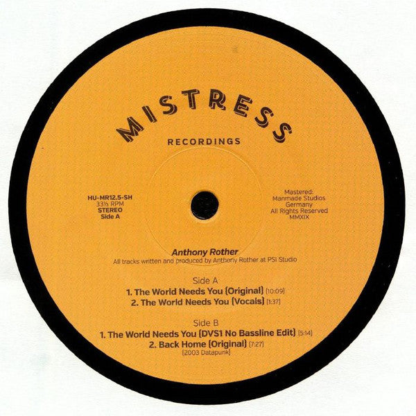 Anthony Rother - Mistress 12.5 — front sleeve