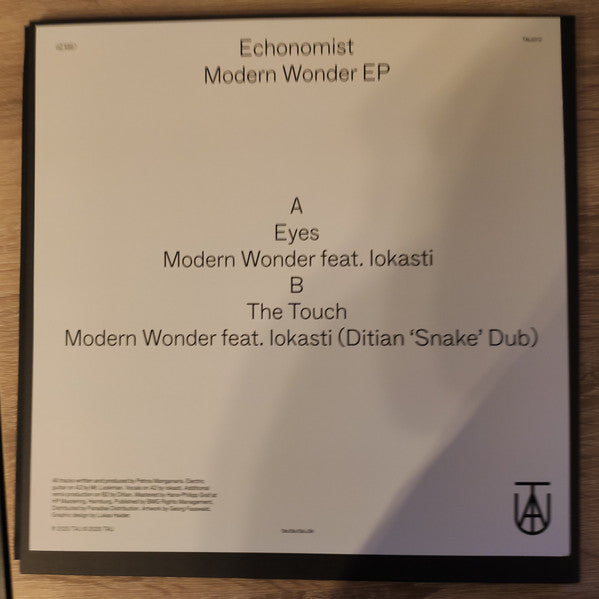 Echonomist - Modern Wonder EP — back sleeve