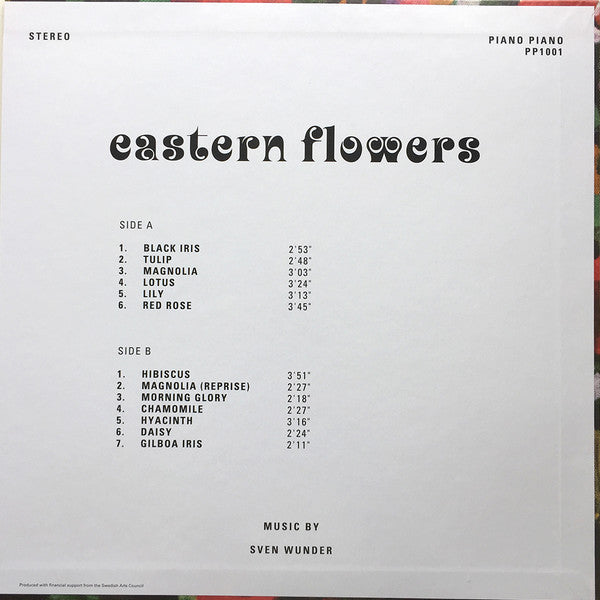 Sven Wunder - Eastern Flowers — back sleeve