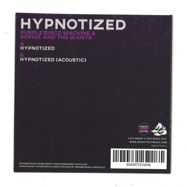 Purple Disco Machine & Sophie And The Giants - Hypnotized — back sleeve