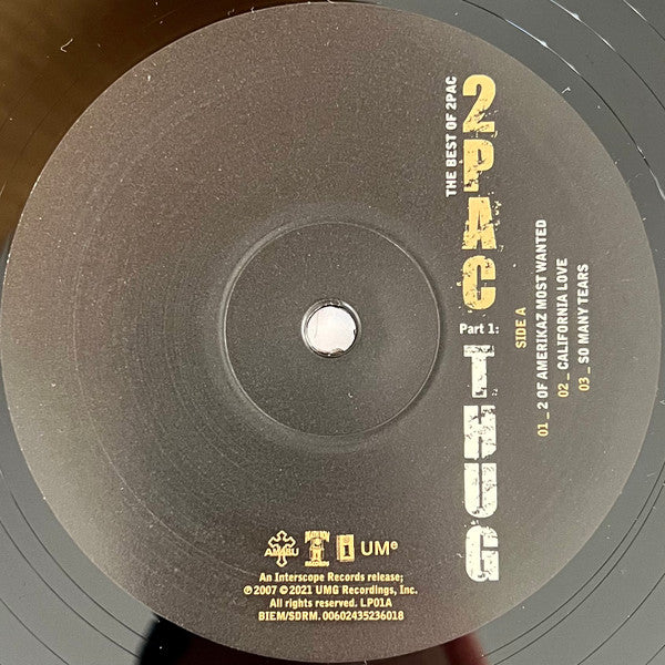 2Pac - The Best Of 2Pac - Part 1: Thug (2xLP, Comp) (Mint (M))