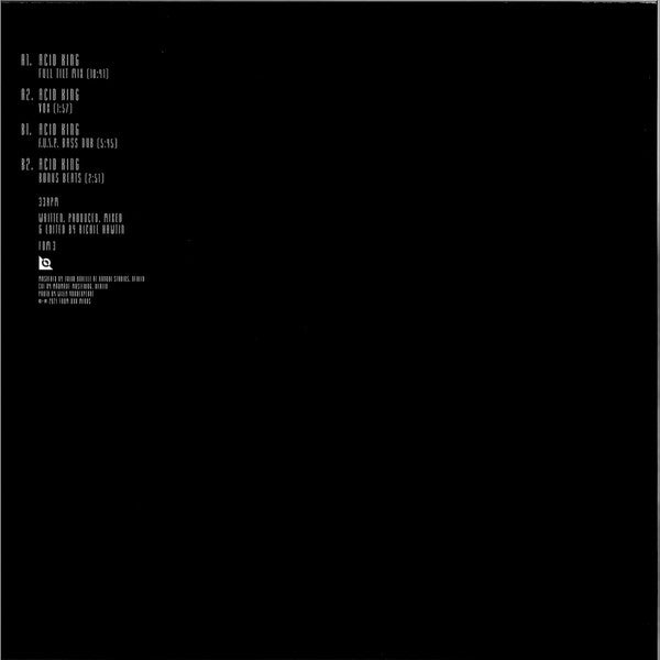 Richie Hawtin - Acid King — back sleeve