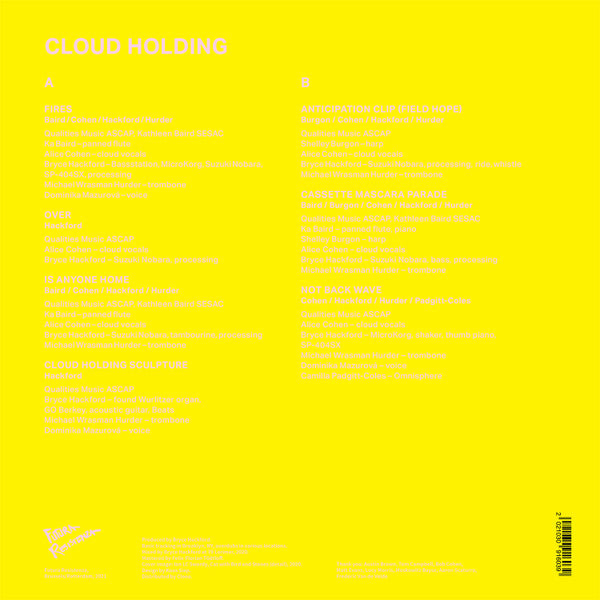 Bryce Hackford - Cloud Holding — back sleeve