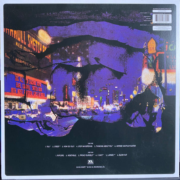 Radiohead - Pablo Honey — back sleeve