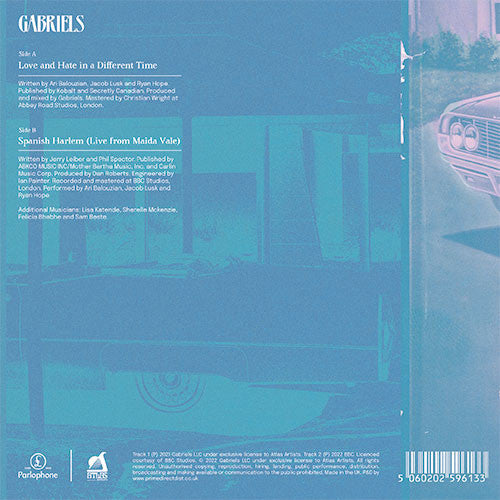 Gabriels - Love And Hate In A Different Time — back sleeve