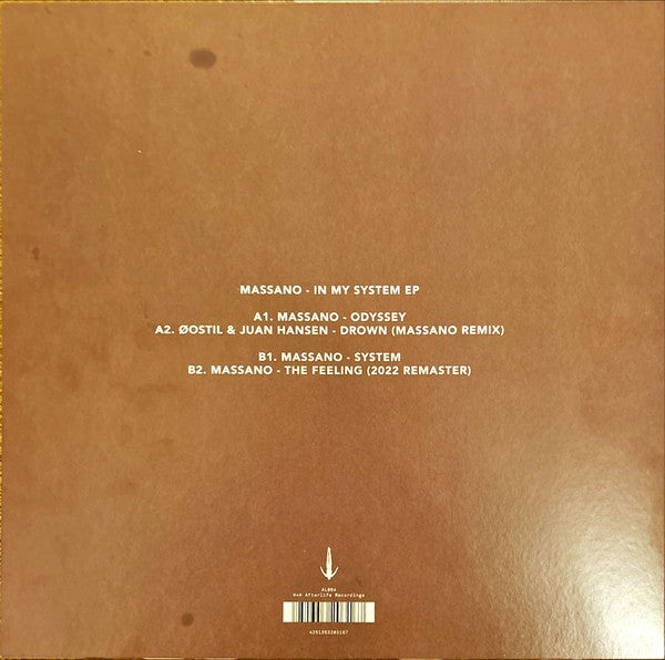 Massano - In My System EP — back sleeve