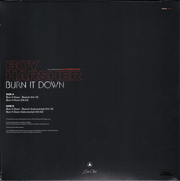 Boy Harsher - Burn It Down — back sleeve
