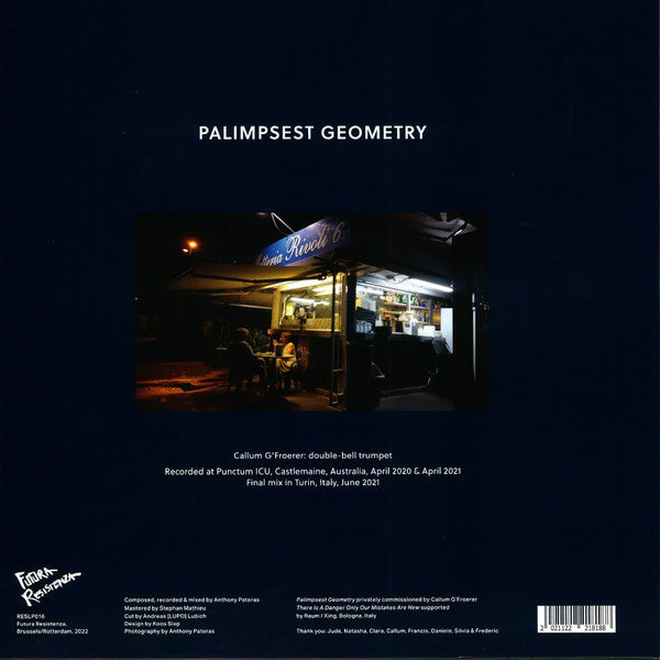 Anthony Pateras - Two Solos — front sleeve