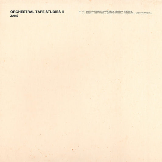 zakè : Orchestral Tape Studies II (LP, Album, Ltd, 160)