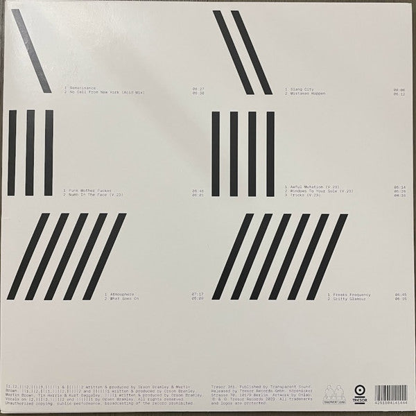 Transparent Sound - Accidents 1994-2023 — back sleeve