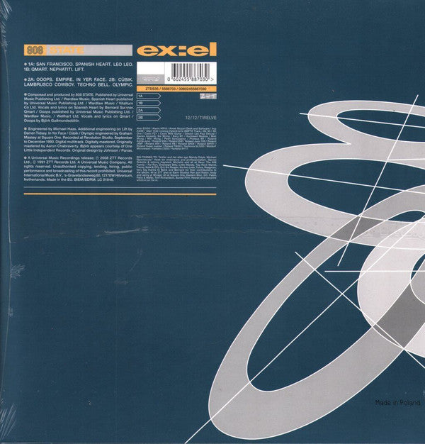 808 State - ex:el (2xLP, Album, Ltd, RE, Blu) (Mint (M))
