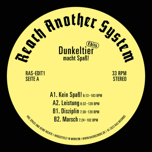 Dunkeltier : Macht Spaß! (12")