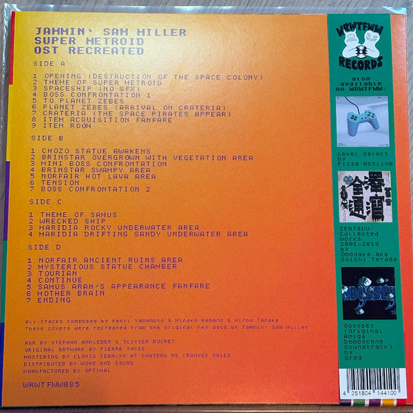 Jammin' Sam Miller - Super Metroid OST Recreated — back sleeve