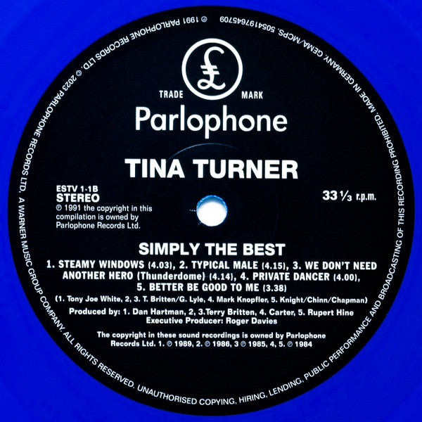 Tina Turner : Simply The Best (2xLP, Comp, Ltd, RE, Blu)