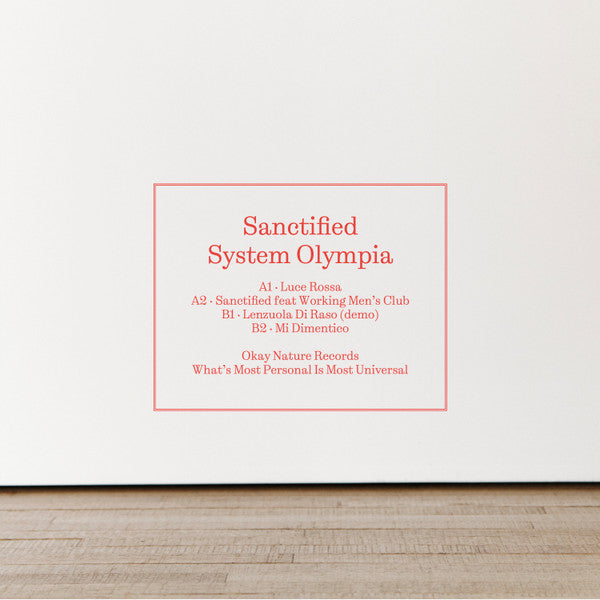 System Olympia - Sanctified — back sleeve
