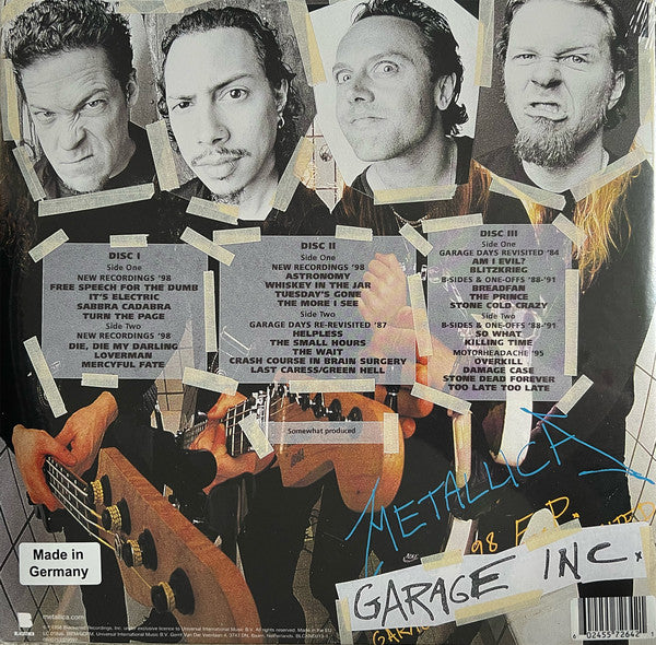 Metallica - Garage Inc. — back sleeve