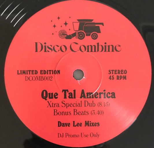 Dos Hombres Sonido : Que Tal America (Dave Lee Mixes) (12", Ltd, Promo)