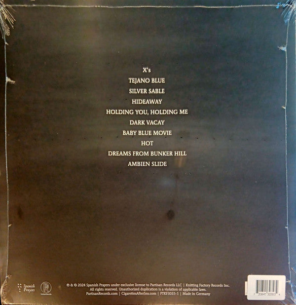 Cigarettes After Sex - X's — back sleeve