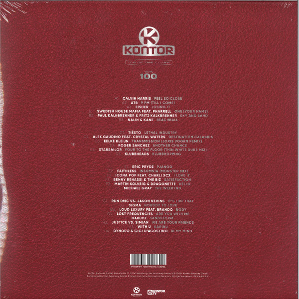 Various - Kontor - Top Of The Clubs Volume 100 — back sleeve