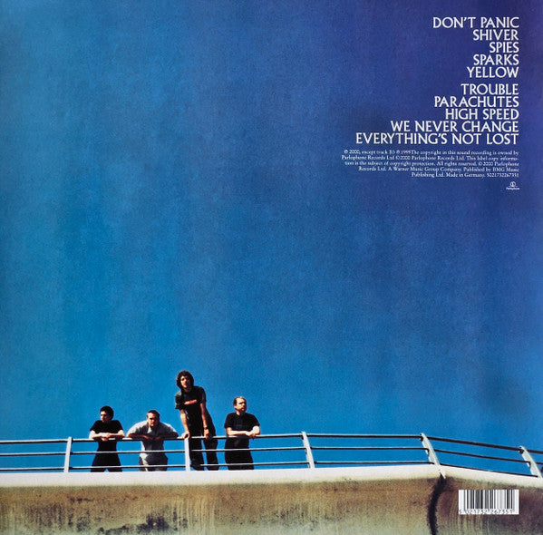 Coldplay - Parachutes — back sleeve