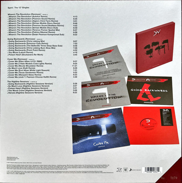 Depeche Mode - Spirit | The 12" Singles — back sleeve