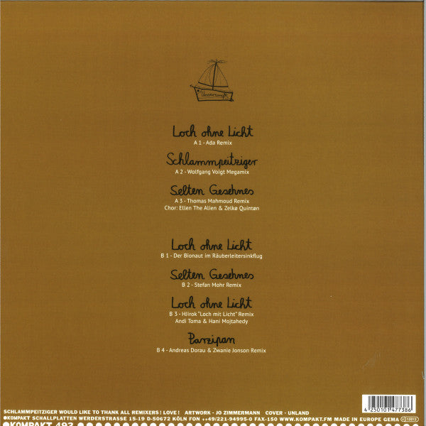 Schlammpeitziger - Meine Unterkunft Ist Die Unvernunft (Remixed) — back sleeve