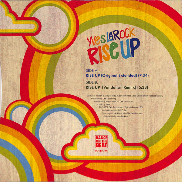 Yves Larock - Rise Up — back sleeve