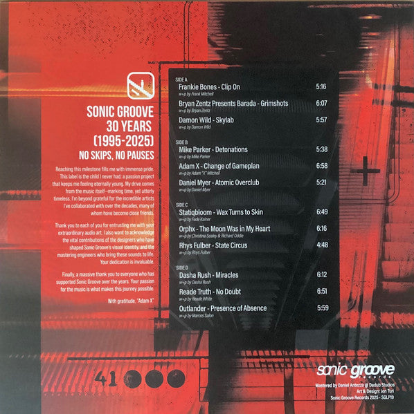 Various - Sonic Groove 30 Years — back sleeve