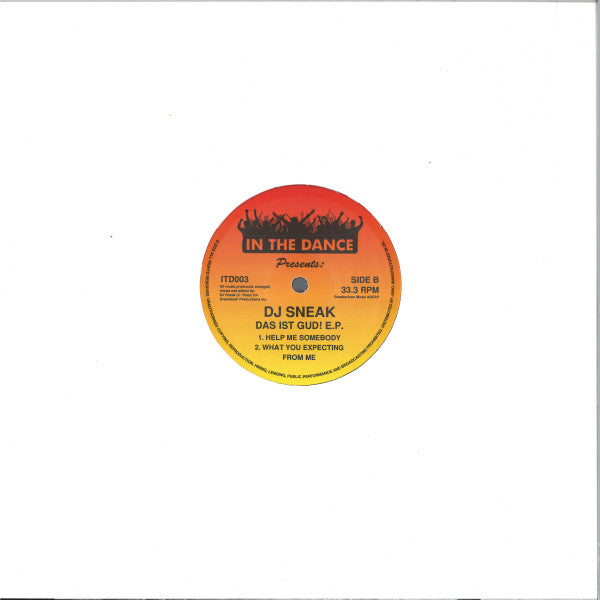 DJ Sneak - Das Ist Gud! E.P. — back sleeve