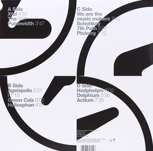 Aphex Twin - Selected Ambient Works 85-92 — back sleeve