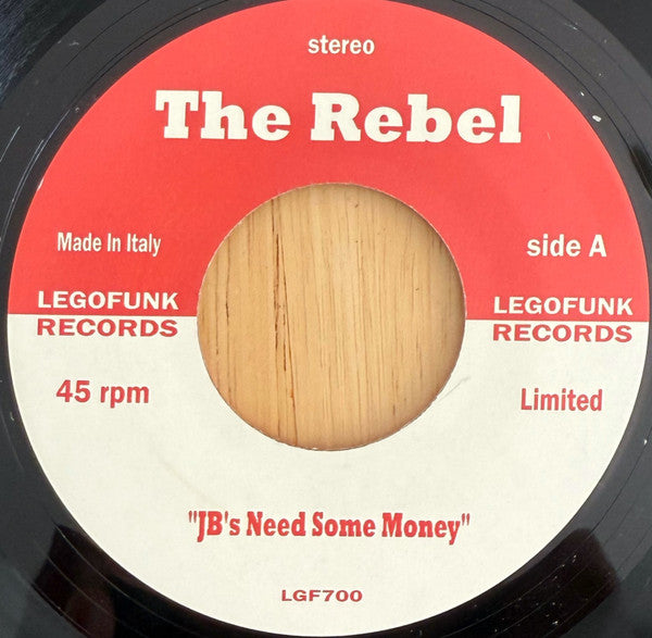 The Rebel , PCJ Project - JB's Need Some Money / Hot Groove (Lego Re- Edit) Third pressing black vinyl — back sleeve