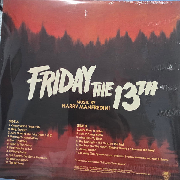 Harry Manfredini - Friday The 13th (Original Motion Picture Score) — back sleeve