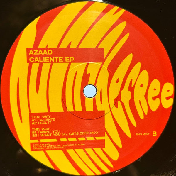 Azaad - Caliente EP — back sleeve