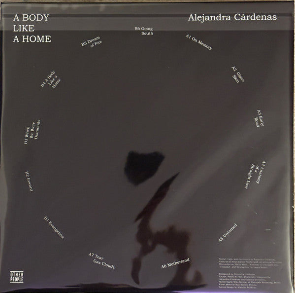 Alejandra Cárdenas - A Body Like A Home — back sleeve