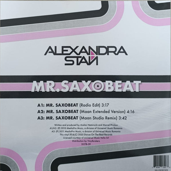 Alexandra Stan - Mr. Saxobeat — back sleeve