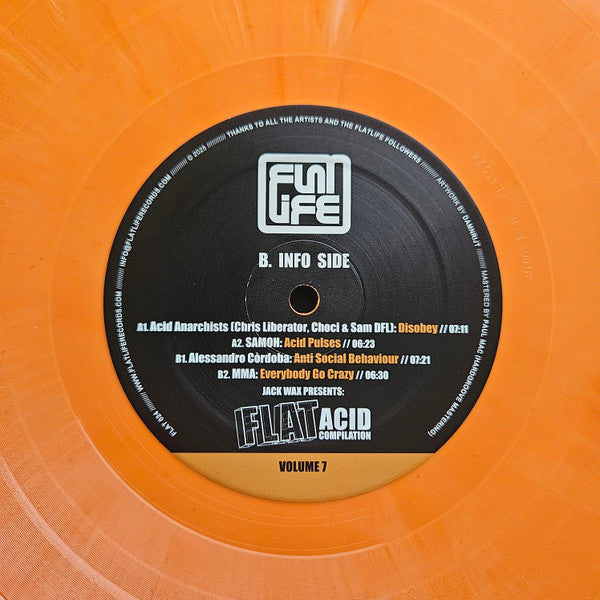 Various - Jack Wax Presents "Flat Acid Compilation" Volume 7 — back sleeve