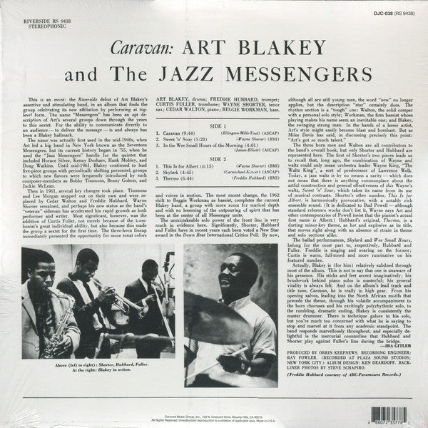 Art Blakey & The Jazz Messengers - Caravan — back sleeve
