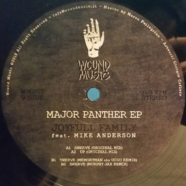 Joyfull Family feat Mike Anderson - Major Panther EP — back sleeve