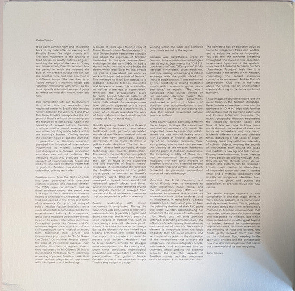 Various - Outro Tempo (Electronic And Contemporary Music From Brazil 1978-1992) — back sleeve