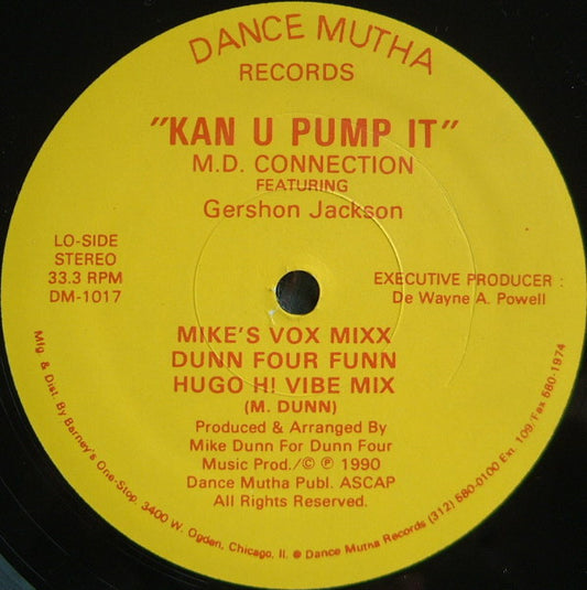 MD Connection, The Featuring Gershon Jackson – Kan U Pump It (12") vinyl record | Paranoise Records