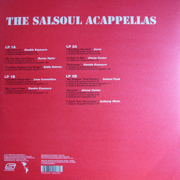 Various - The Salsoul Acappellas 'The Brothers' — back sleeve