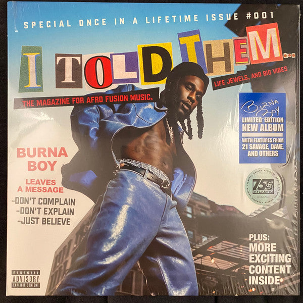Burna Boy - I Told Them... — front sleeve