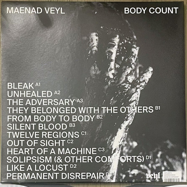 Maenad Veyl - Body Count — back sleeve