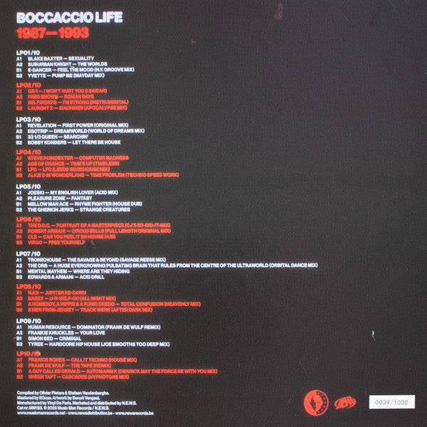 Various - Boccaccio Life 1987–1993 — back sleeve