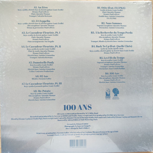 NCY Milky Band - 100 Ans — back sleeve