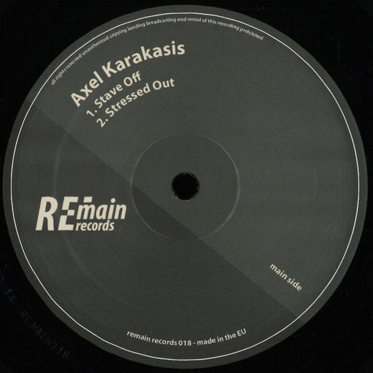 Axel Karakasis – Stave Off EP (12", EP) vinyl record | Paranoise Records