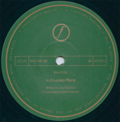 New Order : Ceremony (12", Single, Gre)
